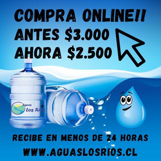 Recarga de agua purificada premium Aguas Los Rios